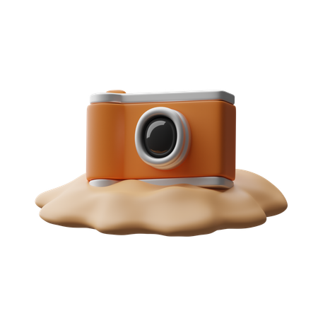 Camera on vacation  3D Icon