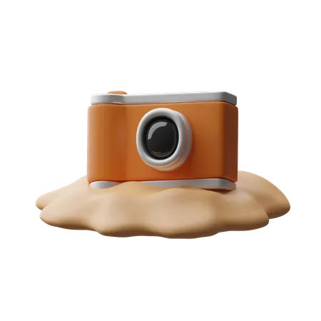 休暇中のカメラ  3D Icon