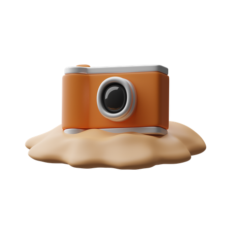 Camera on vacation  3D Icon