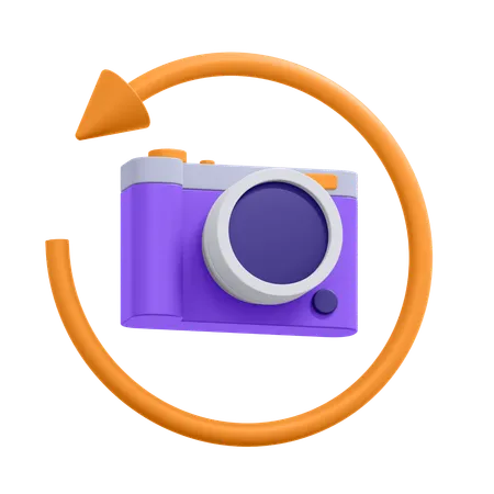カメラ回転  3D Icon