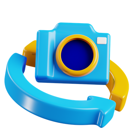 카메라 회전  3D Icon