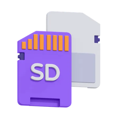 A Collection Of Camera SD Card In 3 D Format 3D Icon