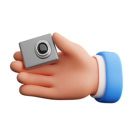 Mão segurando a câmera  3D Icon