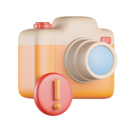 Camera Signal Exclamation  3D Icon