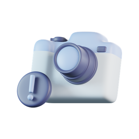Camera Signal Exclamation  3D Icon