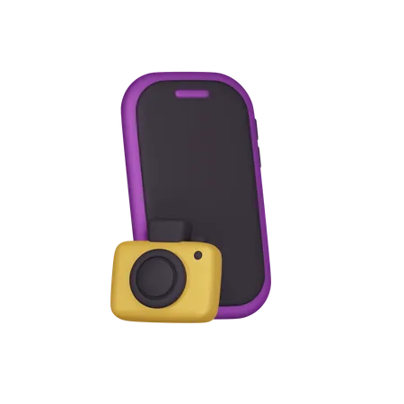 Câmera de smartphone  3D Icon