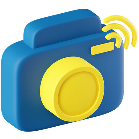 Camera Wireless Connectivity  3D Icon