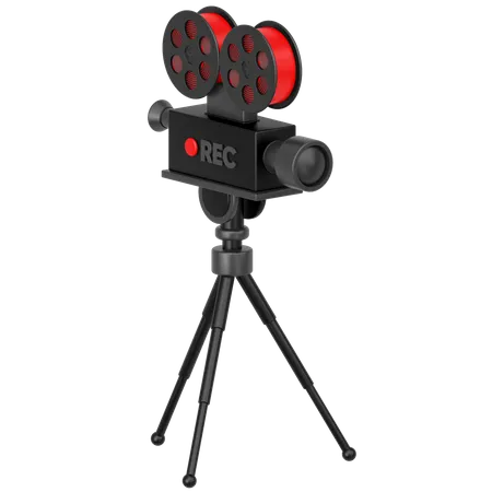 Camera with a tripod  3D Icon