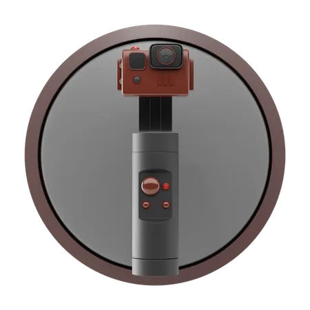 Camera With Gimbal Stabilizer 3 D Icon And Illustration 3D Icon