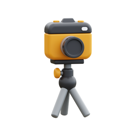 Camera With Tripod  3D Icon