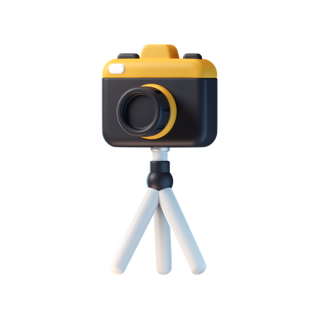 Camera With Tripod  3D Icon