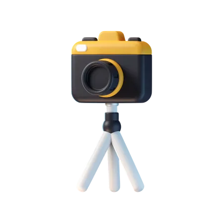 Camera With Tripod  3D Icon