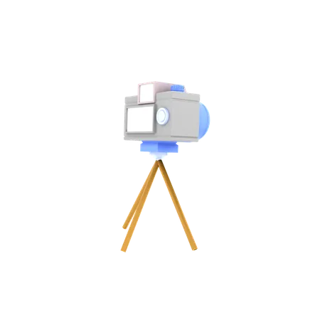 Camera With Tripod  3D Icon