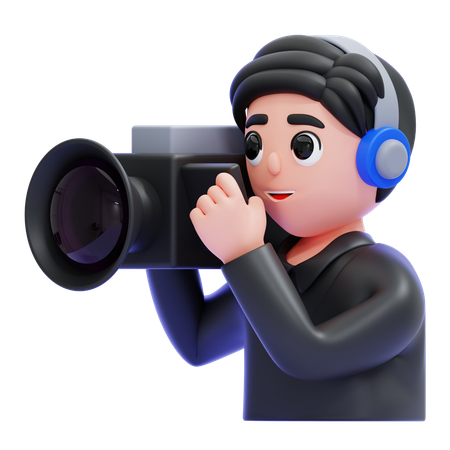 カメラマン  3D Icon