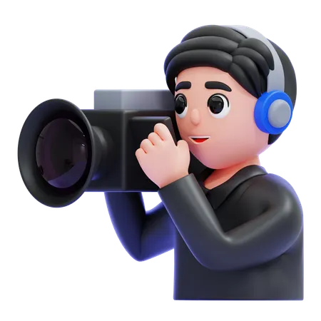 カメラマン  3D Icon