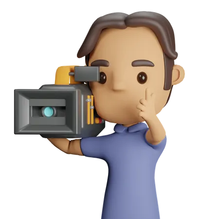 Cameraman  3D Icon