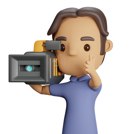 Cameraman 3D Icon