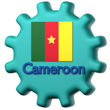 Cameroon flag  3D Icon