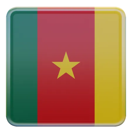 Cameroon Square Flag  3D Icon
