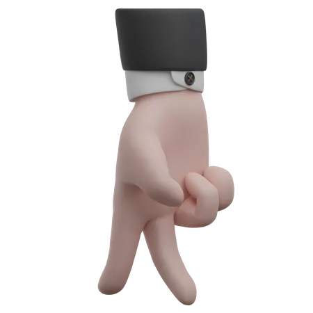 Caminar con la mano gestos con las manos  3D Icon