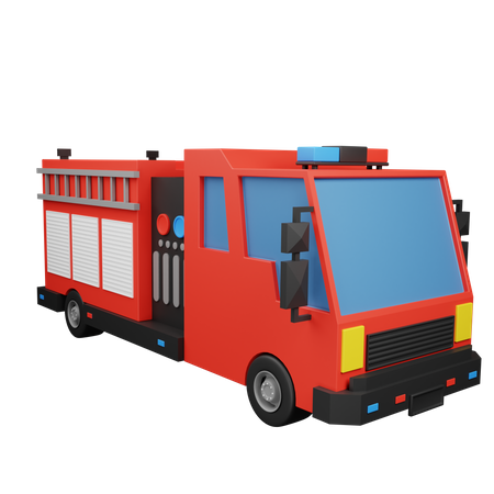 Caminhão de bombeiros  3D Icon