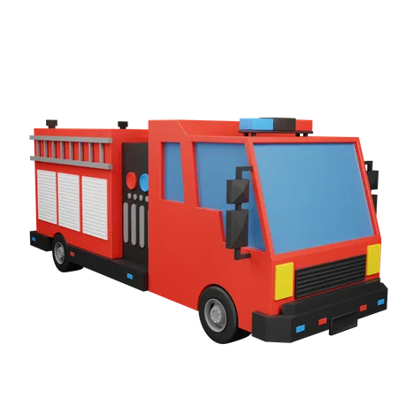 Caminhão de bombeiros  3D Icon