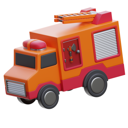 Resgate e resposta de caminhão de bombeiros  3D Icon