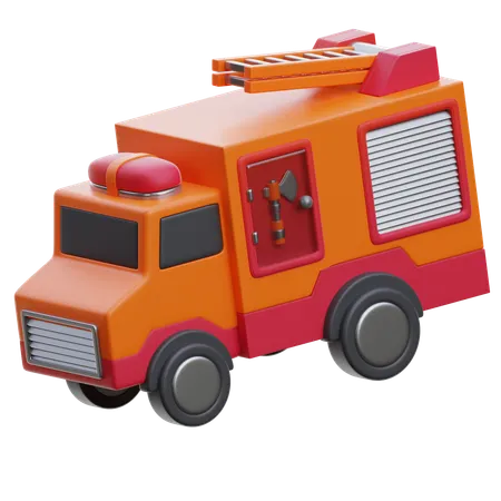 Resgate e resposta de caminhão de bombeiros  3D Icon