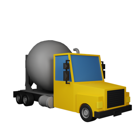 Caminhão de cimento  3D Icon