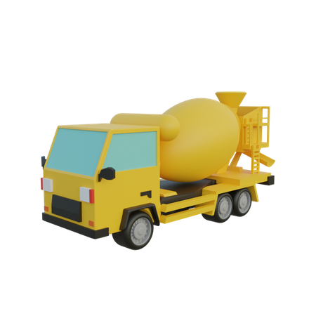 Caminhão de concreto  3D Icon
