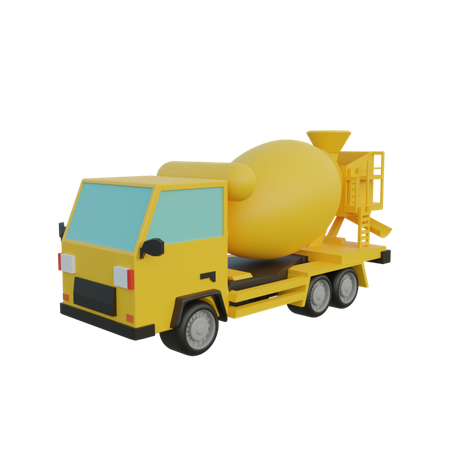 Caminhão de concreto  3D Illustration