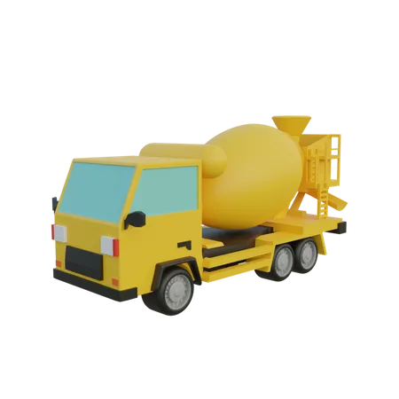 Caminhão de concreto  3D Illustration
