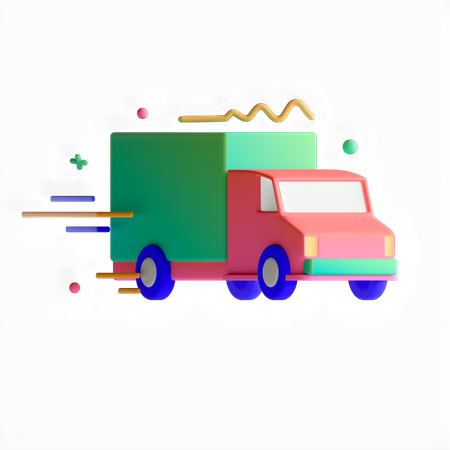 Caminhão de entrega  3D Icon