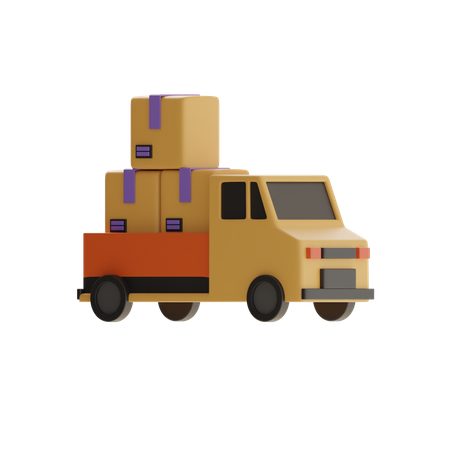 Caminhão de entrega  3D Icon