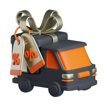 Caminhão de entrega de presentes  3D Icon