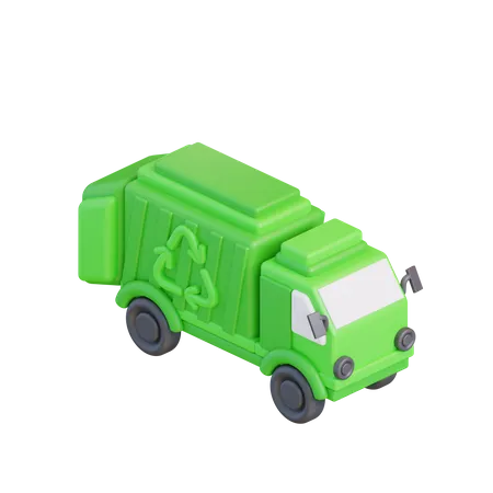 Caminhão de reciclagem  3D Icon