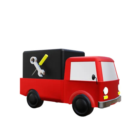 Caminhão de serviço doméstico  3D Icon
