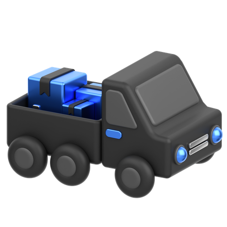 Caminhão transportando caixas  3D Icon