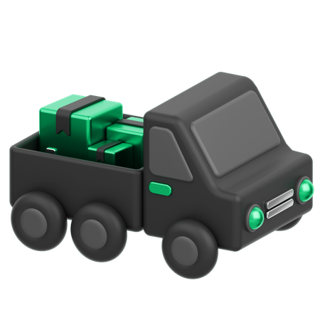 Caminhão transportando caixas  3D Icon