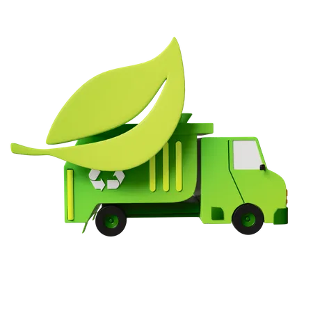 Vá caminhão verde  3D Icon