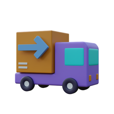 Caminho do caminhão de entrega  3D Icon