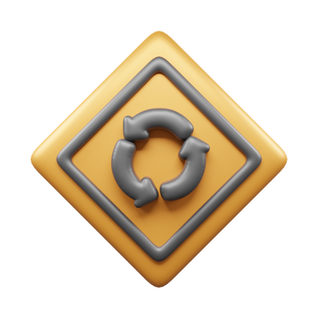 Camino circular  3D Icon