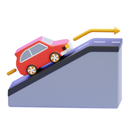 Camino cuesta arriba  3D Icon