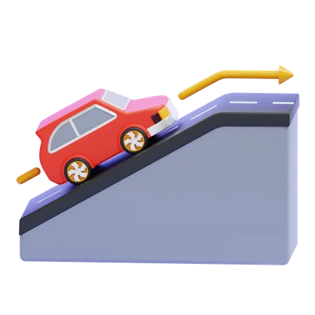 Camino cuesta arriba  3D Icon