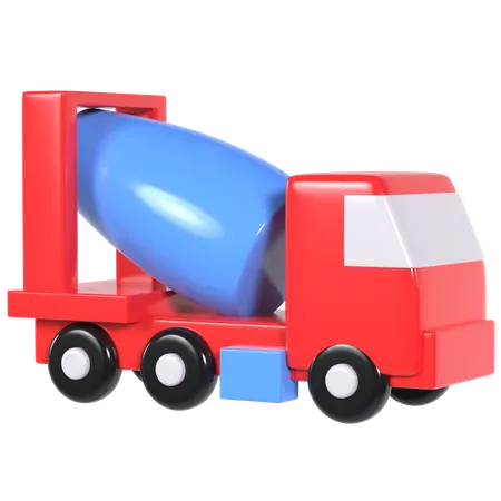 Camion à béton  3D Illustration