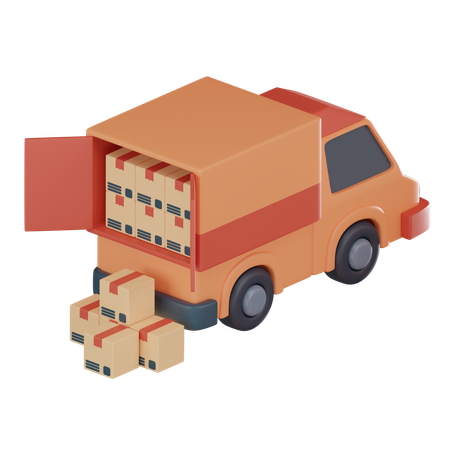 Camion chargé  3D Icon