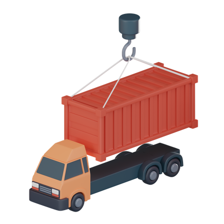 Camion porte-conteneurs  3D Icon