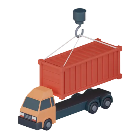 Camion porte-conteneurs  3D Icon