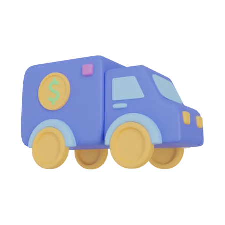 Camion d'argent  3D Illustration