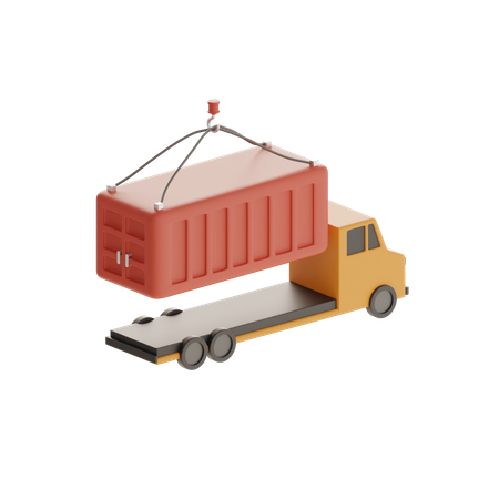 Camión de carga  3D Icon
